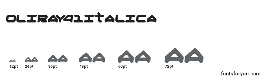 Oliray41Italica Font Sizes