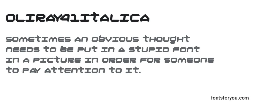 Review of the Oliray41Italica Font