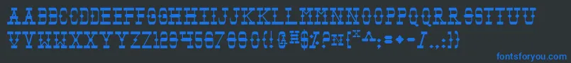 Tombstone Font – Blue Fonts on Black Background