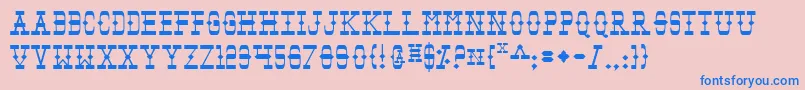 Tombstone Font – Blue Fonts on Pink Background