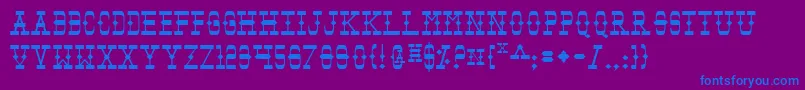 Tombstone Font – Blue Fonts on Purple Background