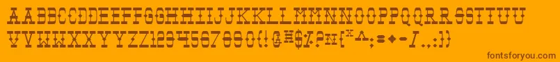 Tombstone Font – Brown Fonts on Orange Background