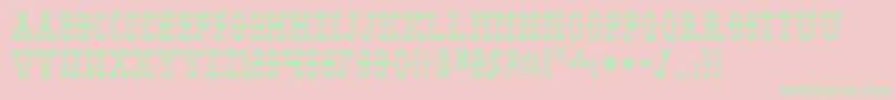 Tombstone Font – Green Fonts on Pink Background