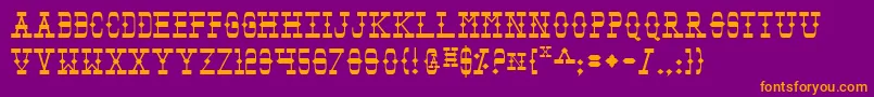 Tombstone Font – Orange Fonts on Purple Background