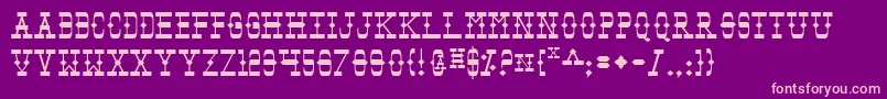 Tombstone Font – Pink Fonts on Purple Background