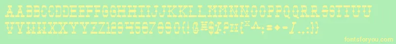 Tombstone Font – Yellow Fonts on Green Background