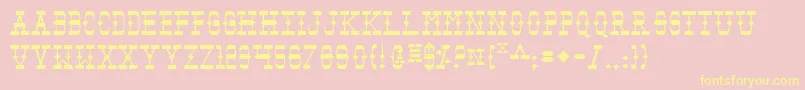 Tombstone Font – Yellow Fonts on Pink Background