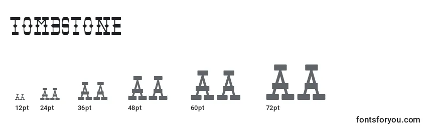 Tombstone Font Sizes