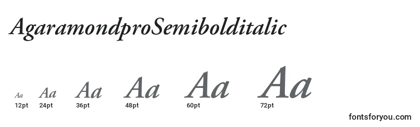 AgaramondproSemibolditalic Font Sizes
