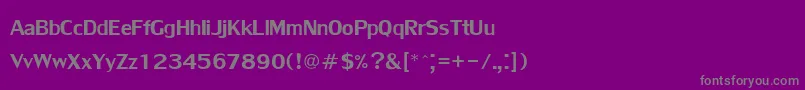 フォントLilyupc – 紫の背景に灰色の文字