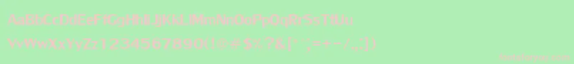 Lilyupc Font – Pink Fonts on Green Background