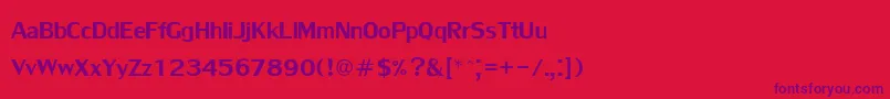 Lilyupc Font – Purple Fonts on Red Background