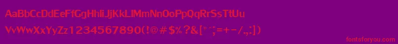 Lilyupc Font – Red Fonts on Purple Background