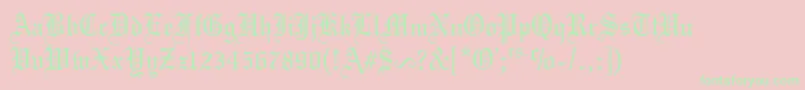 WeddingText Font – Green Fonts on Pink Background