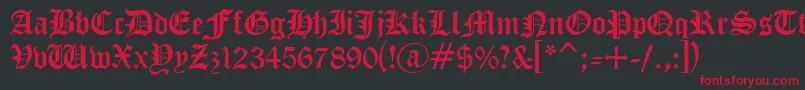 CyrillicgothMedium Font – Red Fonts on Black Background