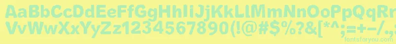 CutrimsRegular Font – Green Fonts on Yellow Background