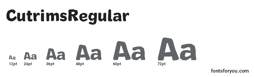 CutrimsRegular Font Sizes