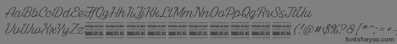WhitelarchPersonalUse Font – Black Fonts on Gray Background