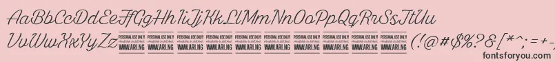 WhitelarchPersonalUse-Schriftart – Schwarze Schriften auf rosa Hintergrund