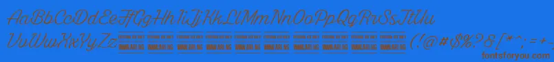 fuente WhitelarchPersonalUse – Fuentes Marrones Sobre Fondo Azul