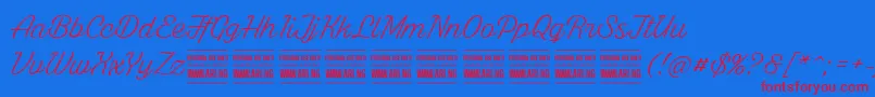 More about WhitelarchPersonalUse Font WhitelarchPersonalUse Font – Red Fonts on Blue Background