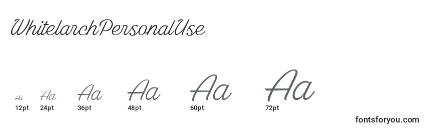WhitelarchPersonalUse Font Sizes
