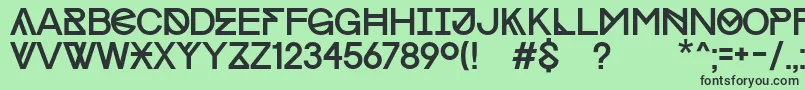 ProgressCapsWin Font – Black Fonts on Green Background