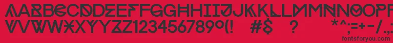 ProgressCapsWin Font – Black Fonts on Red Background