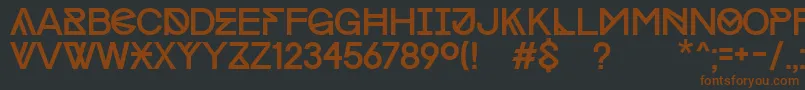 ProgressCapsWin Font – Brown Fonts on Black Background