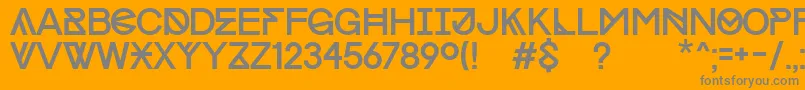 ProgressCapsWin Font – Gray Fonts on Orange Background