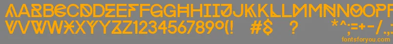 ProgressCapsWin Font – Orange Fonts on Gray Background