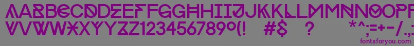 ProgressCapsWin Font – Purple Fonts on Gray Background