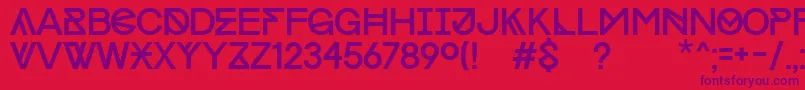 ProgressCapsWin Font – Purple Fonts on Red Background