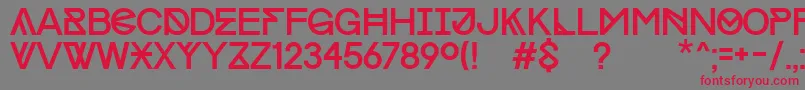 ProgressCapsWin Font – Red Fonts on Gray Background