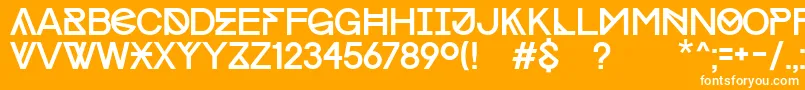 フォントProgressCapsWin – オレンジの背景に白い文字