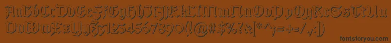 GotischSchatten Font – Black Fonts on Brown Background