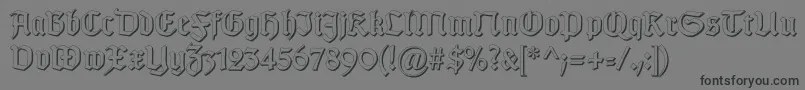 Шрифт GotischSchatten – чёрные шрифты на сером фоне