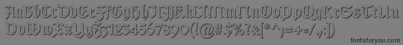 GotischSchatten-Schriftart – Schwarze Schriften auf grauem Hintergrund