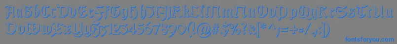 GotischSchatten Font – Blue Fonts on Gray Background