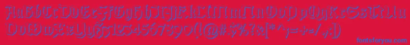 GotischSchatten Font – Blue Fonts on Red Background