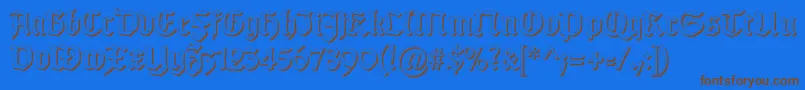 Шрифт GotischSchatten – коричневые шрифты на синем фоне