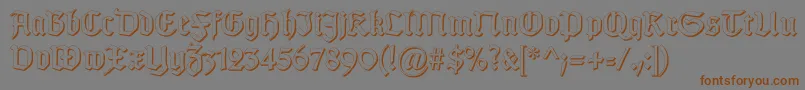 Шрифт GotischSchatten – коричневые шрифты на сером фоне