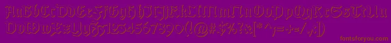 Шрифт GotischSchatten – коричневые шрифты на фиолетовом фоне