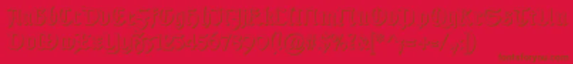 GotischSchatten-fontti – ruskeat fontit punaisella taustalla