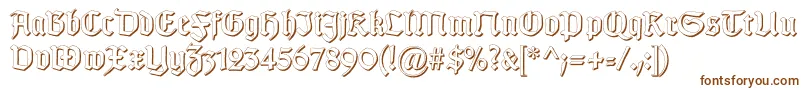 GotischSchatten Font – Brown Fonts on White Background