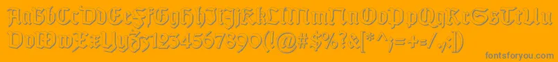 GotischSchatten Font – Gray Fonts on Orange Background