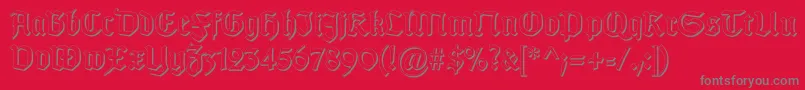 GotischSchatten Font – Gray Fonts on Red Background