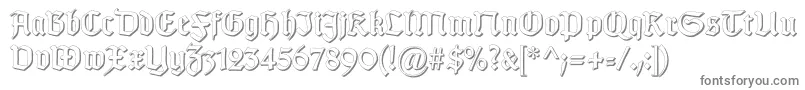 Шрифт GotischSchatten – серые шрифты на белом фоне