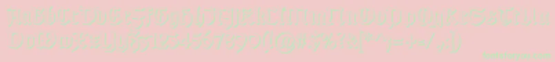 GotischSchatten Font – Green Fonts on Pink Background