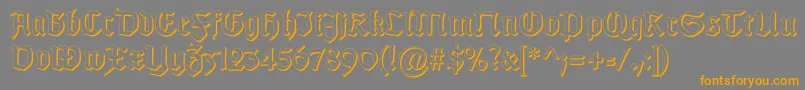 GotischSchatten Font – Orange Fonts on Gray Background